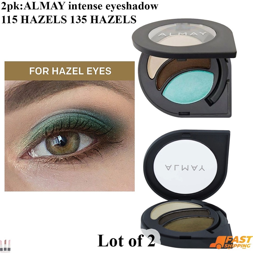 2 pack Almay Intense Eyeshadow for Hazel Eyes - Green and Brown Shades